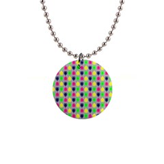 Colorful Mini Hearts Grey 1  Button Necklace by ConteMonfrey