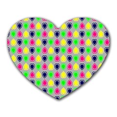 Colorful Mini Hearts Grey Heart Mousepad by ConteMonfrey