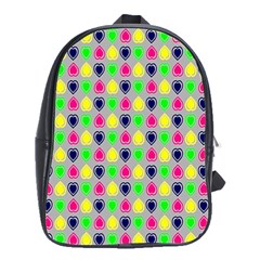 Colorful Mini Hearts Grey School Bag (large) by ConteMonfrey