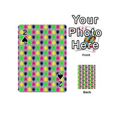 Colorful Mini Hearts Grey Playing Cards 54 Designs (mini) by ConteMonfrey