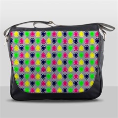 Colorful Mini Hearts Grey Messenger Bag by ConteMonfrey