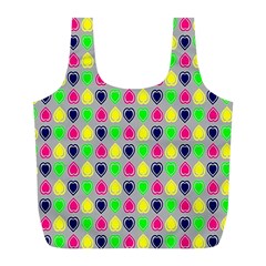 Colorful Mini Hearts Grey Full Print Recycle Bag (l) by ConteMonfrey