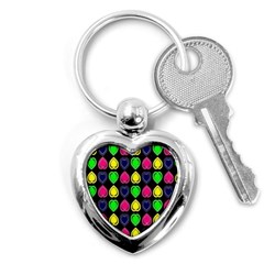 Black Blue Colorful Hearts Key Chain (heart) by ConteMonfrey