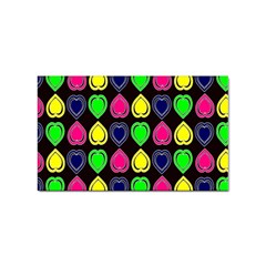 Black Blue Colorful Hearts Sticker Rectangular (100 Pack) by ConteMonfrey