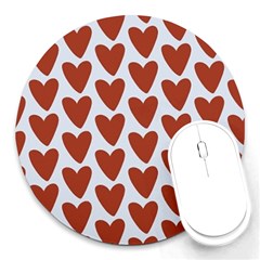 Little Hearts Round Mousepad by ConteMonfrey