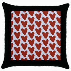 Little Hearts Throw Pillow Case (black) by ConteMonfrey