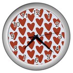 Little Hearts Wall Clock (Silver) Front