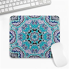 Blue Shades Mandala   Large Mousepad by ConteMonfrey