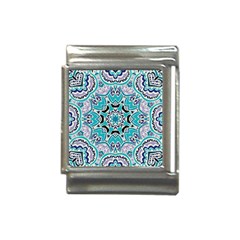 Blue Shades Mandala   Italian Charm (13mm)