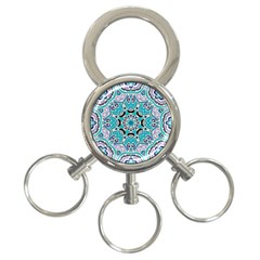 Blue Shades Mandala   3-ring Key Chain by ConteMonfrey