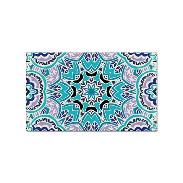 Blue Shades Mandala   Sticker Rectangular (100 pack)