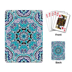 Blue Shades Mandala   Playing Cards Single Design (rectangle) by ConteMonfrey