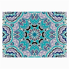 Blue Shades Mandala   Large Glasses Cloth (2 Sides) by ConteMonfrey