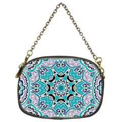 Blue Shades Mandala   Chain Purse (two Sides) by ConteMonfrey