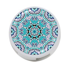 Blue Shades Mandala   4-port Usb Hub (two Sides) by ConteMonfrey