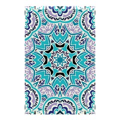 Blue Shades Mandala   Shower Curtain 48  X 72  (small)  by ConteMonfrey