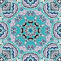 Blue Shades Mandala   Play Mat (square) by ConteMonfrey