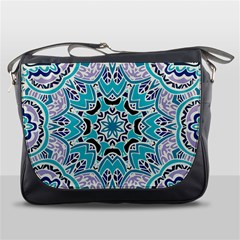 Blue Shades Mandala   Messenger Bag by ConteMonfrey