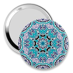 Blue Shades Mandala   3  Handbag Mirrors by ConteMonfrey