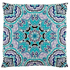 Blue Shades Mandala   Standard Flano Cushion Case (one Side) by ConteMonfrey