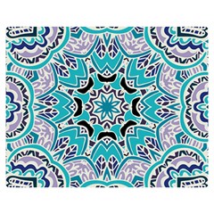 Blue Shades Mandala   Double Sided Flano Blanket (medium)  by ConteMonfrey