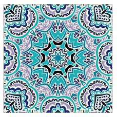 Blue Shades Mandala   Square Satin Scarf (36  X 36 ) by ConteMonfrey