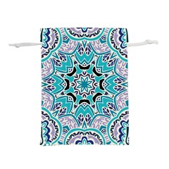 Blue Shades Mandala   Lightweight Drawstring Pouch (l) by ConteMonfrey