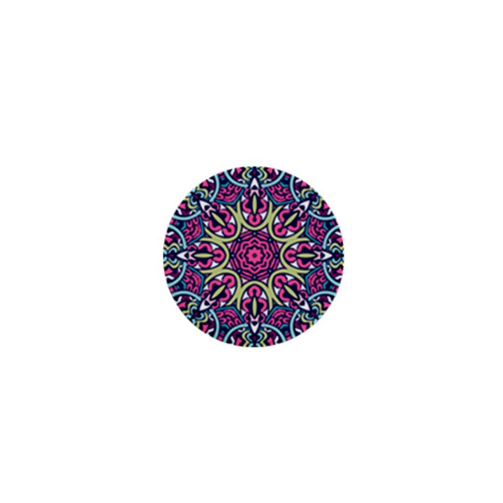 Cold Colors Mandala   1  Mini Magnets