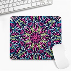 Cold Colors Mandala   Large Mousepad by ConteMonfrey