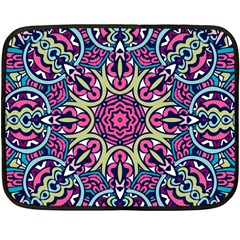 Cold Colors Mandala   Double Sided Fleece Blanket (mini)  by ConteMonfrey