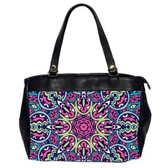 Cold Colors Mandala   Oversize Office Handbag (2 Sides) by ConteMonfrey