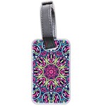 Cold Colors Mandala   Luggage Tag (two sides) Back