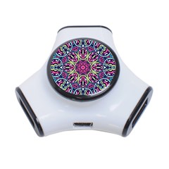 Cold Colors Mandala   3-port Usb Hub by ConteMonfrey