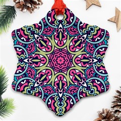 Cold Colors Mandala   Ornament (snowflake) by ConteMonfrey