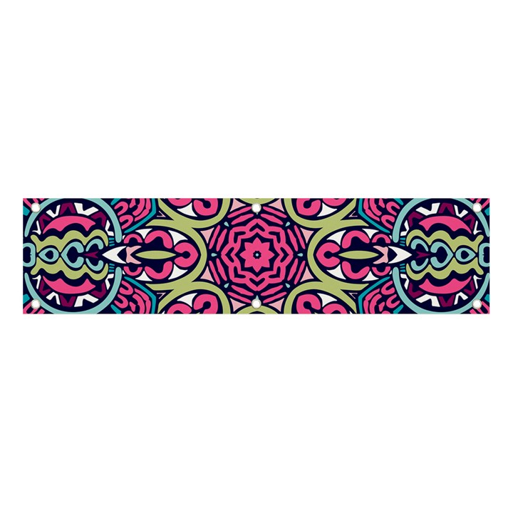 Cold Colors Mandala   Banner and Sign 4  x 1 