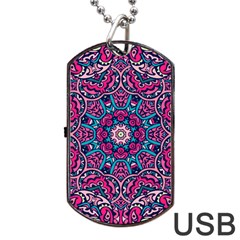 Good Vibes Brain Dog Tag Usb Flash (two Sides) by ConteMonfrey