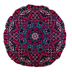 Good Vibes Brain Large 18  Premium Round Cushions by ConteMonfrey