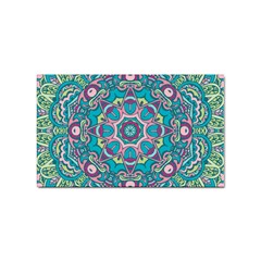 Green, Blue And Pink Mandala  Sticker Rectangular (10 Pack) by ConteMonfrey