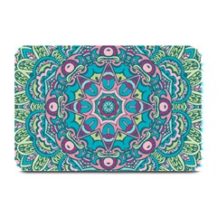 Green, Blue And Pink Mandala  Plate Mats by ConteMonfrey