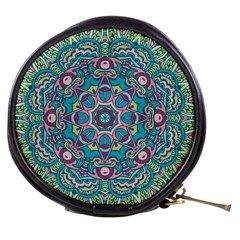 Green, Blue And Pink Mandala  Mini Makeup Bag by ConteMonfrey