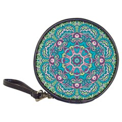 Green, Blue And Pink Mandala  Classic 20-cd Wallets by ConteMonfrey