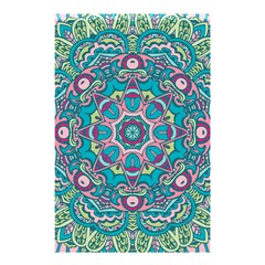 Green, Blue And Pink Mandala  Shower Curtain 48  X 72  (small)  by ConteMonfrey