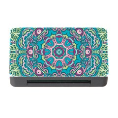 Green, Blue And Pink Mandala  Memory Card Reader With Cf by ConteMonfrey