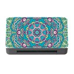 Green, Blue And Pink Mandala  Memory Card Reader with CF Front