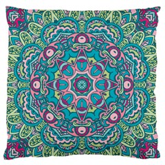 Green, Blue And Pink Mandala  Standard Flano Cushion Case (one Side) by ConteMonfrey