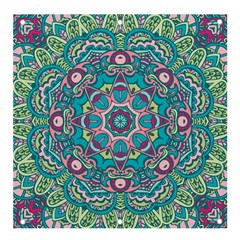 Green, Blue And Pink Mandala  Banner And Sign 4  X 4  by ConteMonfrey