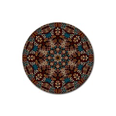 Vintage Vibes Mandala  Rubber Coaster (round) by ConteMonfrey