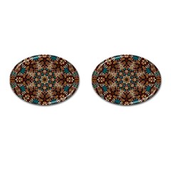 Vintage Vibes Mandala  Cufflinks (oval) by ConteMonfrey