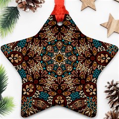 Vintage Vibes Mandala  Star Ornament (two Sides) by ConteMonfrey