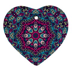 Purple, Blue And Pink Eyes Ornament (heart) by ConteMonfrey